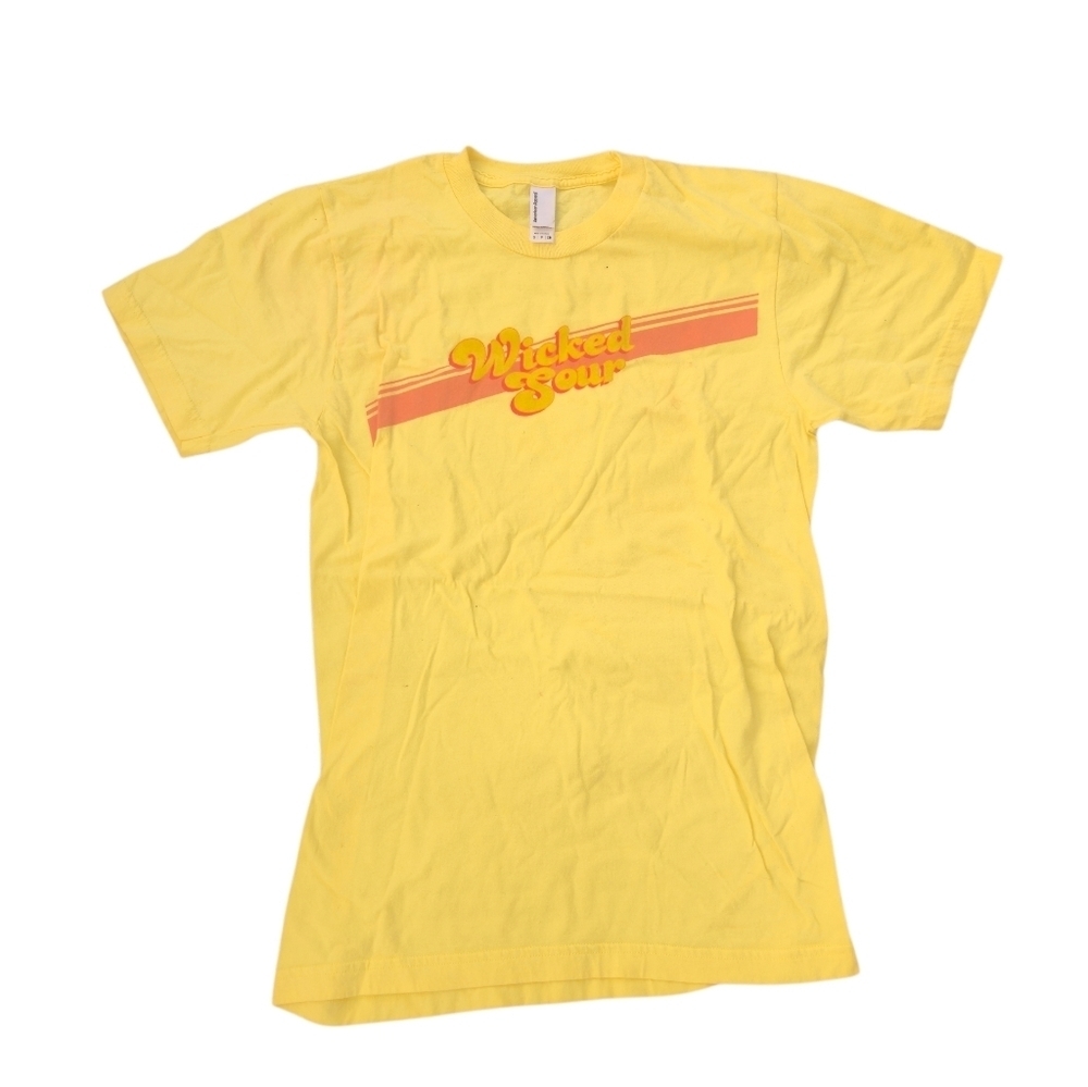 AMERICAN Apparel Wicked Sour Candy T-shirt Yellow Size Small
